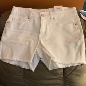 White jean shorts (NWT)